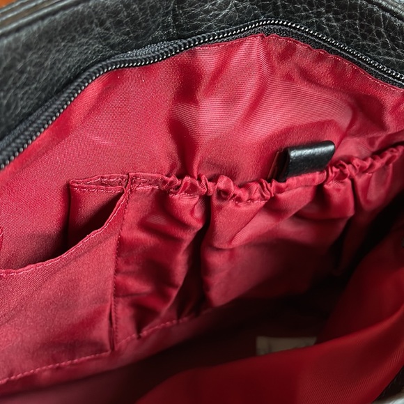 NEVER USED WITH TAGS STONE MOUNTAIN BLACK PEBBLED LEATHER SANTA BELLA HANDBAG - Picture 7 of 11